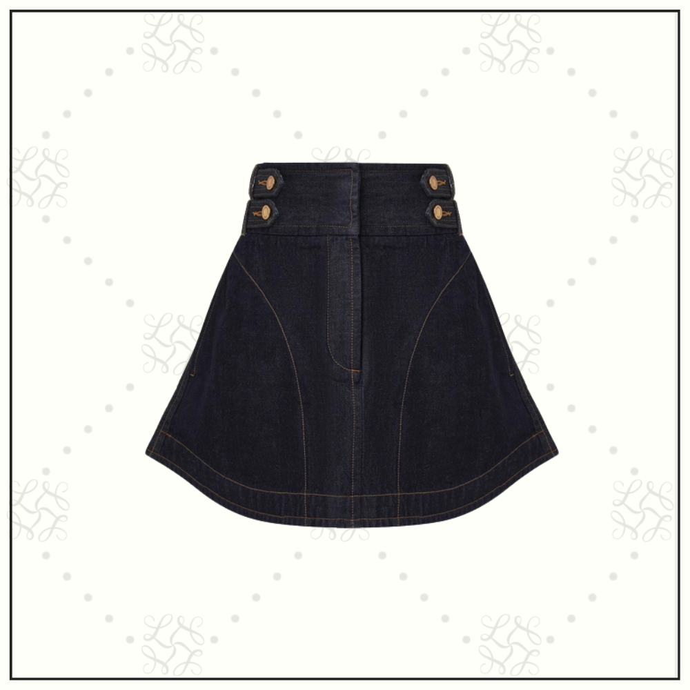 DENIM BILLOW SHIRT & CARGO MIDI SKIRT