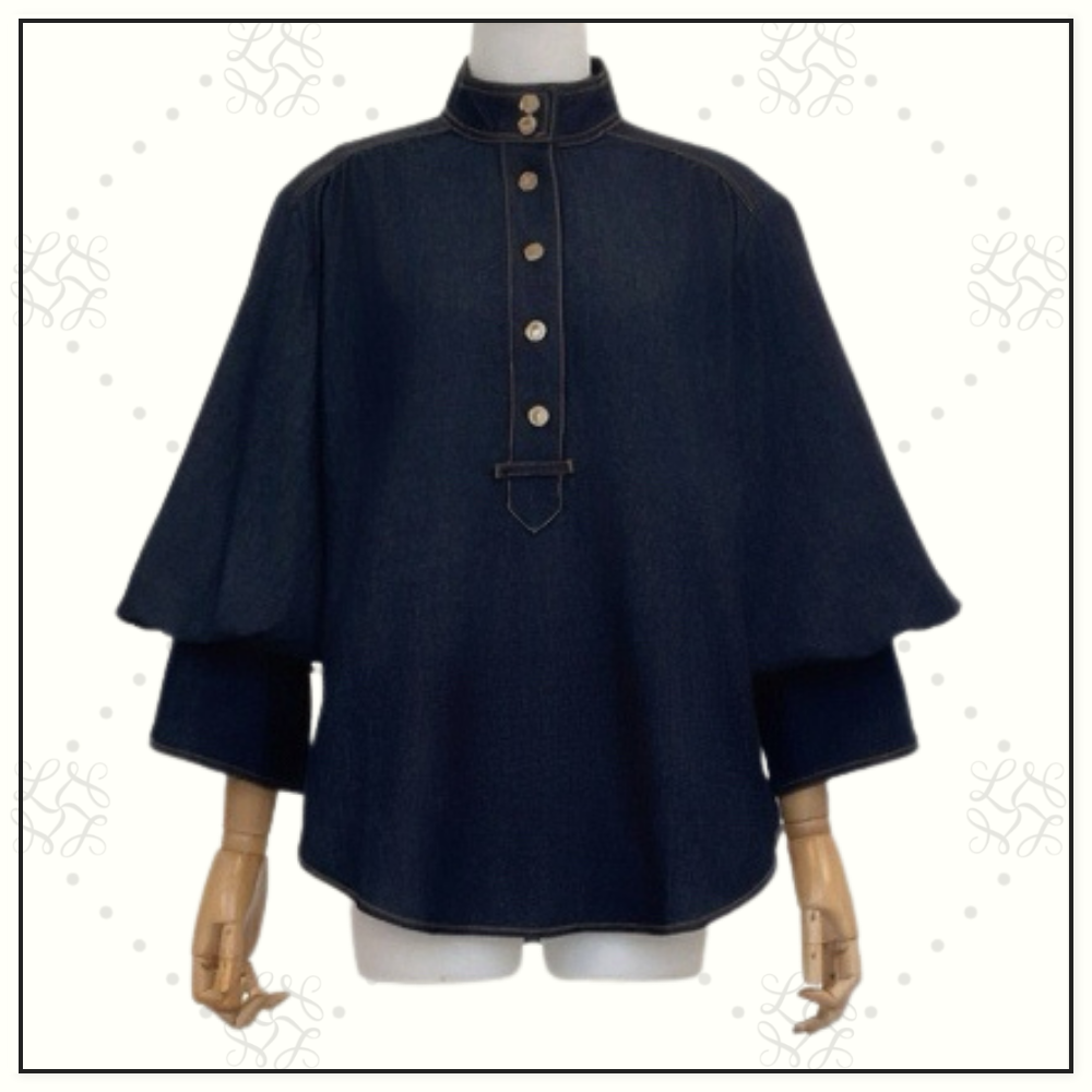 DENIM BILLOW SHIRT & CARGO MINI SKIRT