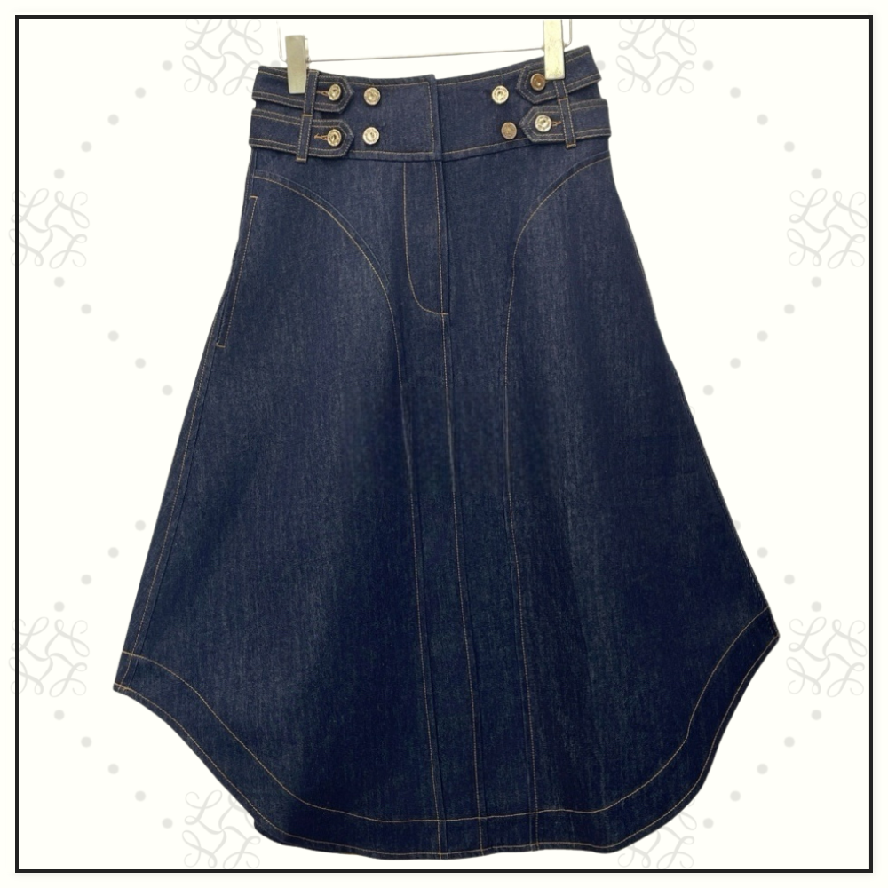 DENIM BILLOW SHIRT & CARGO MIDI SKIRT