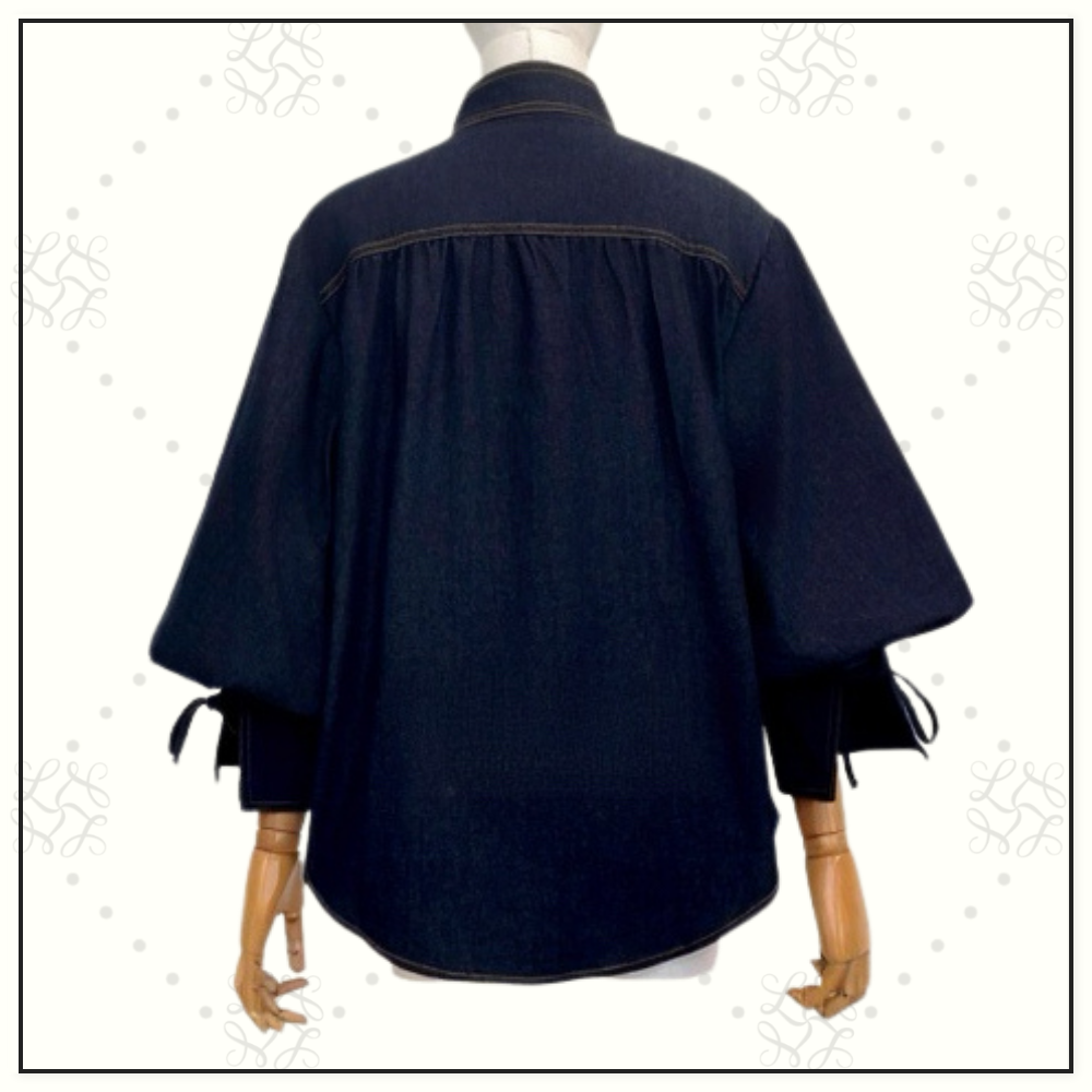 DENIM BILLOW SHIRT & CARGO MIDI SKIRT