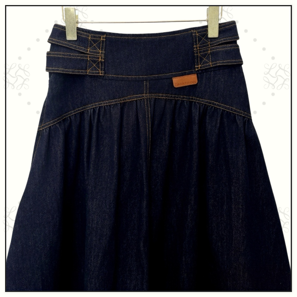 DENIM BILLOW SHIRT & CARGO MIDI SKIRT