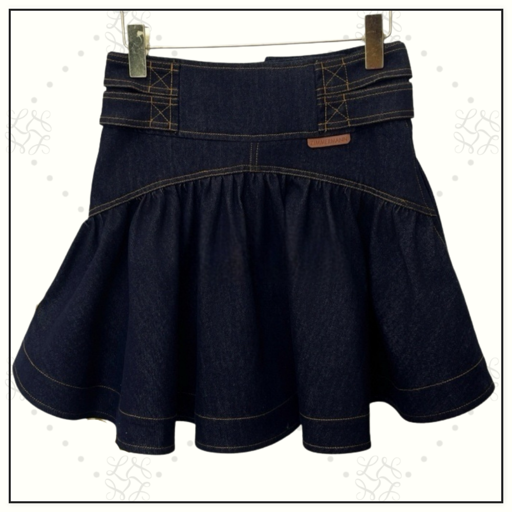 DENIM BILLOW SHIRT & CARGO MINI SKIRT