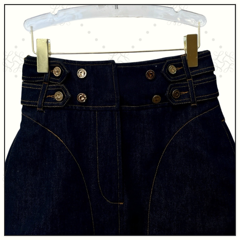 DENIM BILLOW SHIRT & CARGO MINI SKIRT