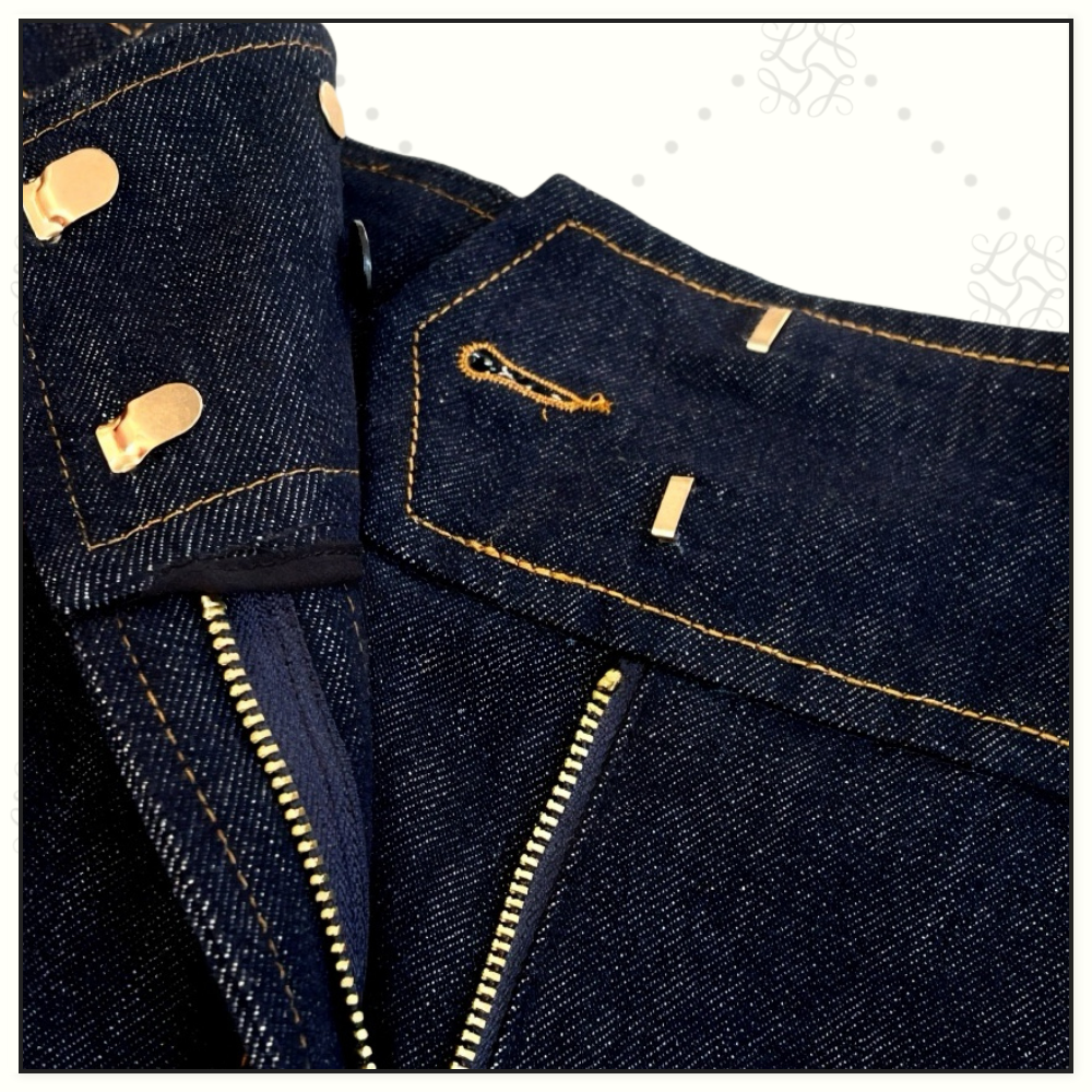 DENIM BILLOW SHIRT & CARGO MINI SKIRT