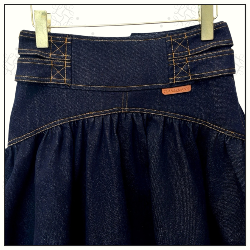 DENIM BILLOW SHIRT & CARGO MINI SKIRT