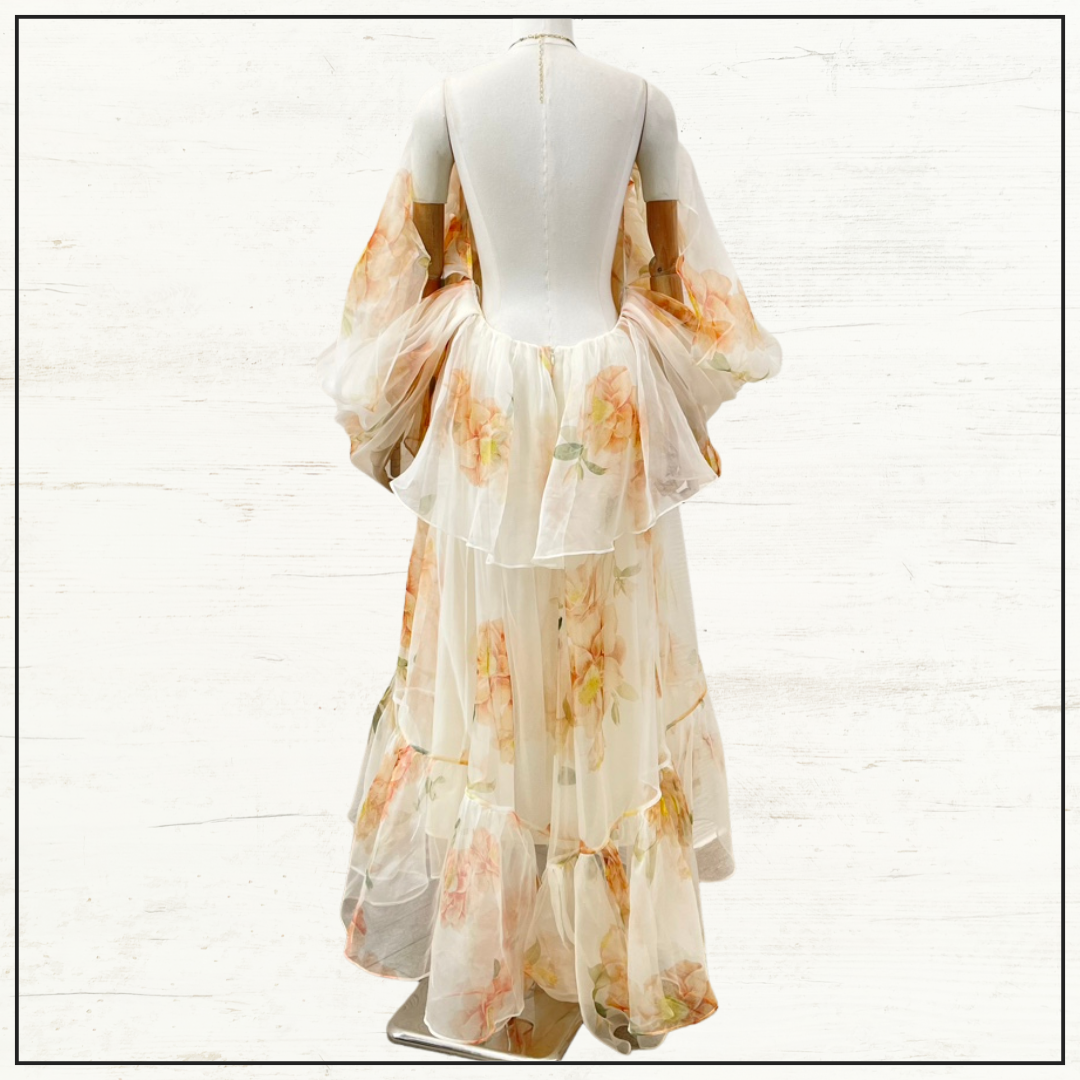 NATURA SILK RUFFLE HALTER DRESS