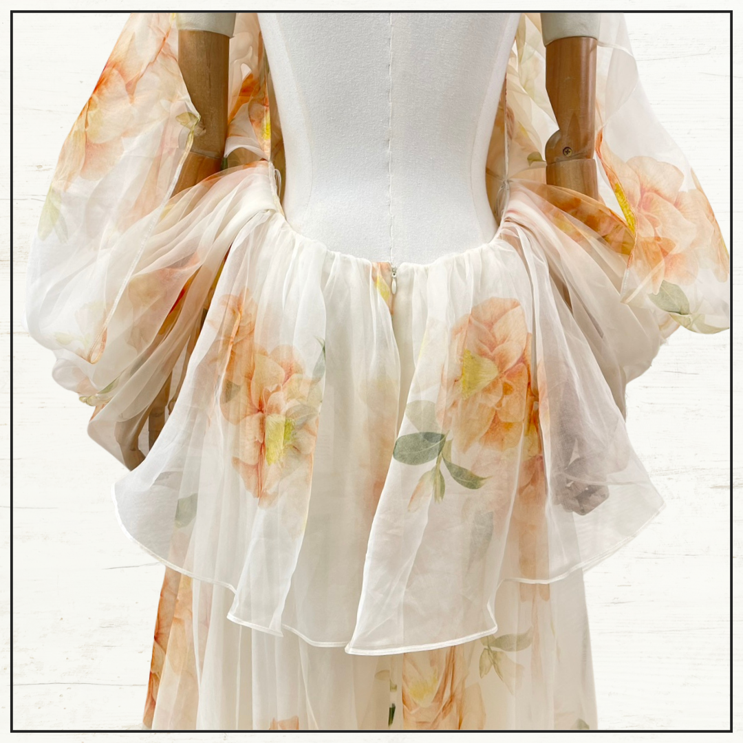 NATURA SILK RUFFLE HALTER DRESS