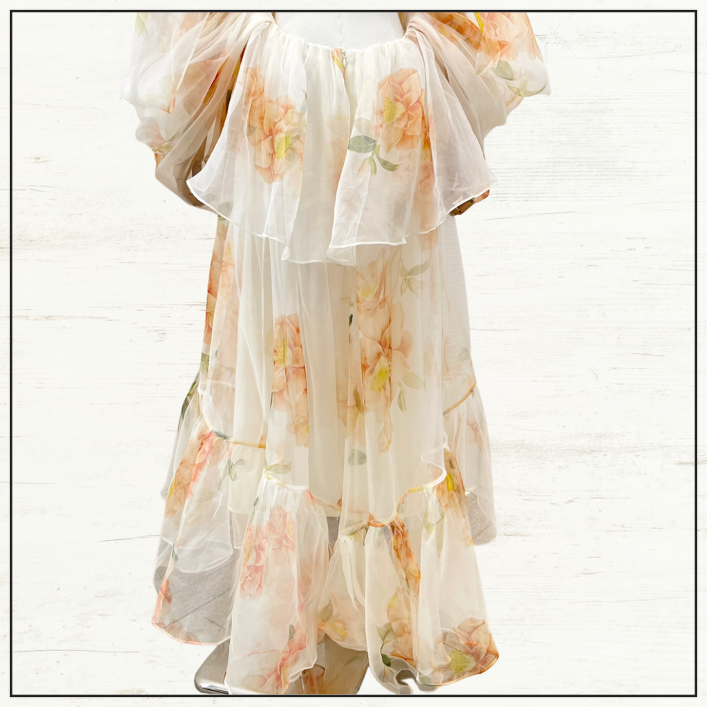 NATURA SILK RUFFLE HALTER DRESS