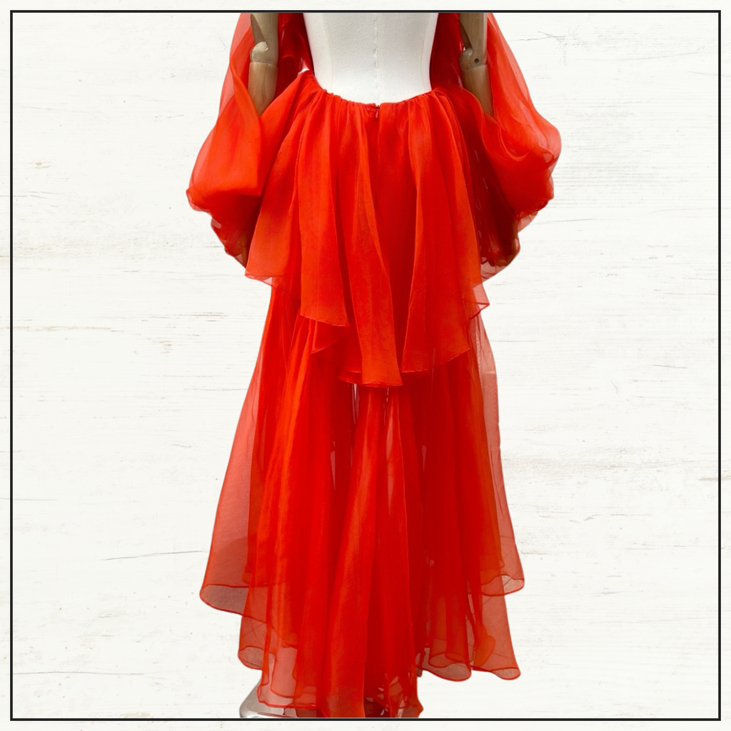 TRANQUILITY SILK RUFFLE HALTER DRESS