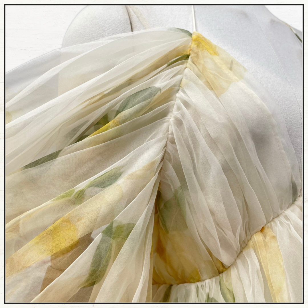 HARMONY SILK RUFFLE HALTER DRESS