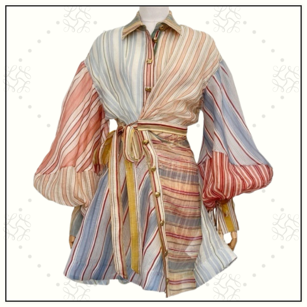 REBELLION STRIPED MINI DRESS