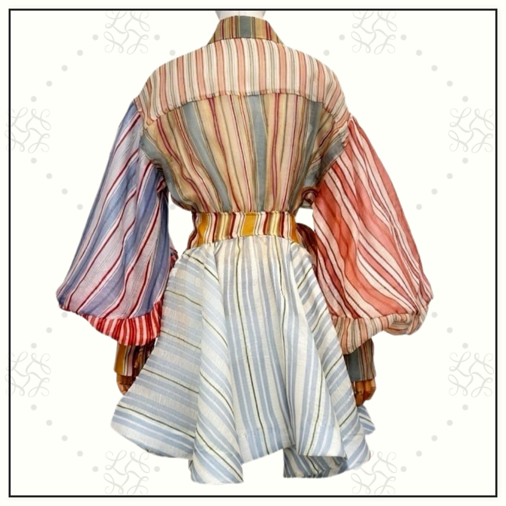 REBELLION STRIPED MINI DRESS