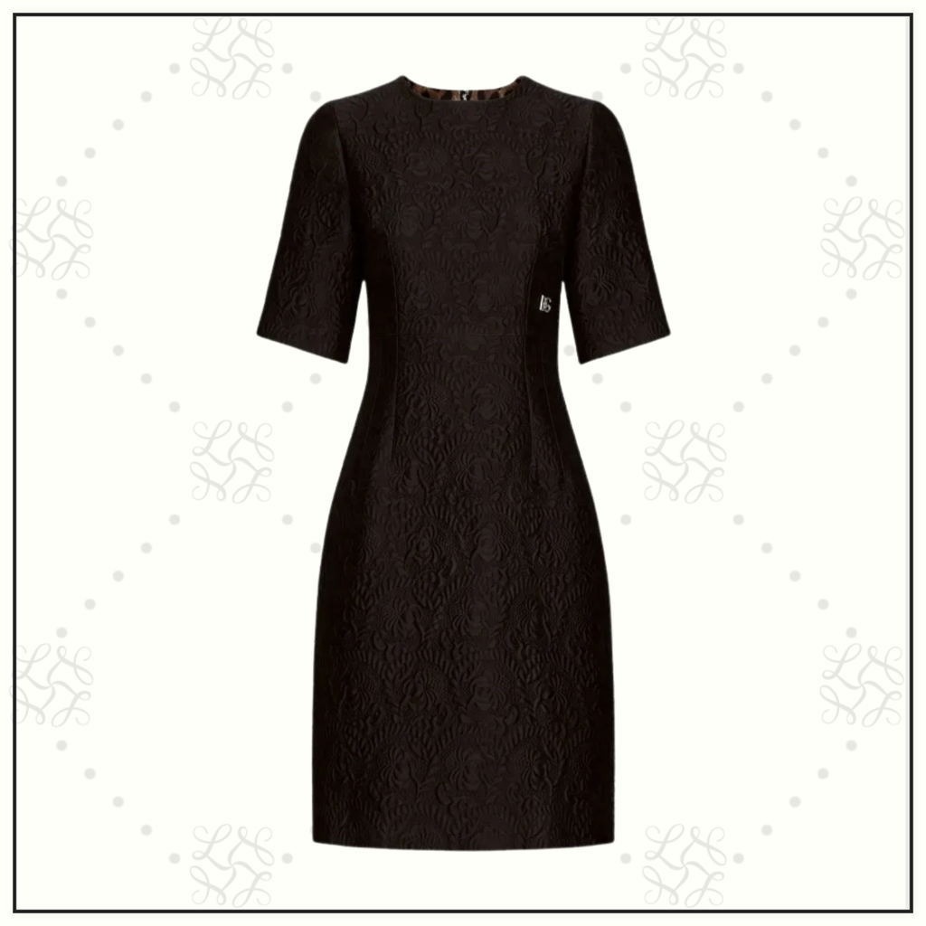 FLORAL JACQUARD DRESS