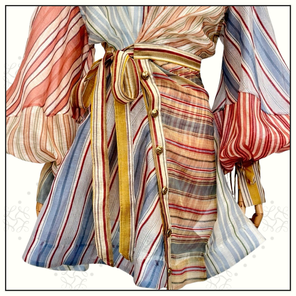 REBELLION STRIPED MINI DRESS