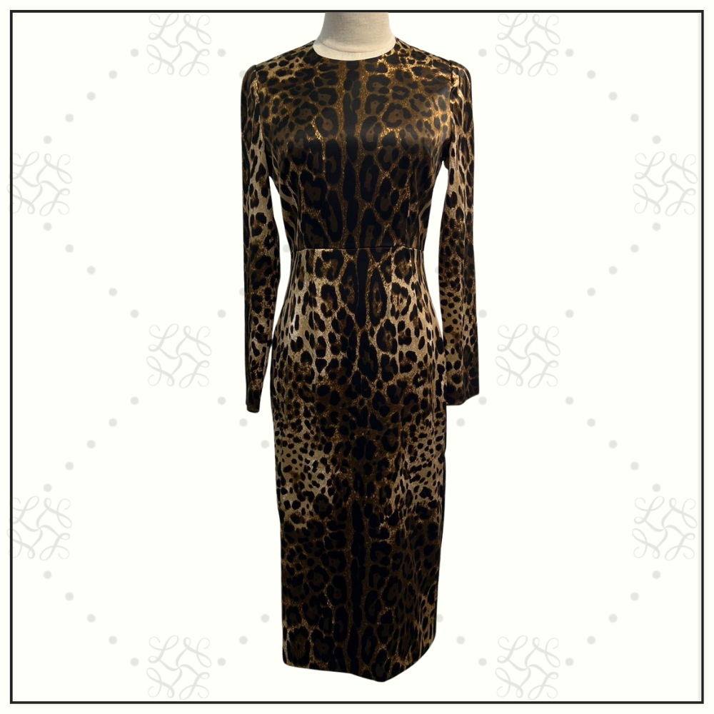 LEOPARD PRINT MIDI DRESS