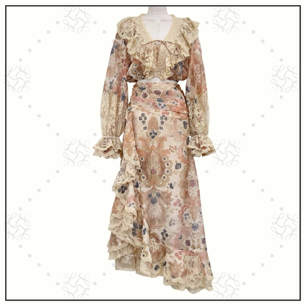 REBELLION LACE-UP BLOUSE & SKIRT