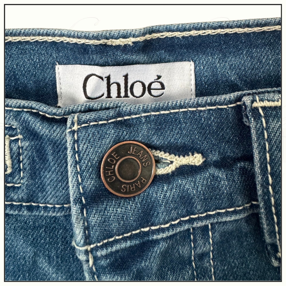 HIGH RISE FLARED LEG DENIM