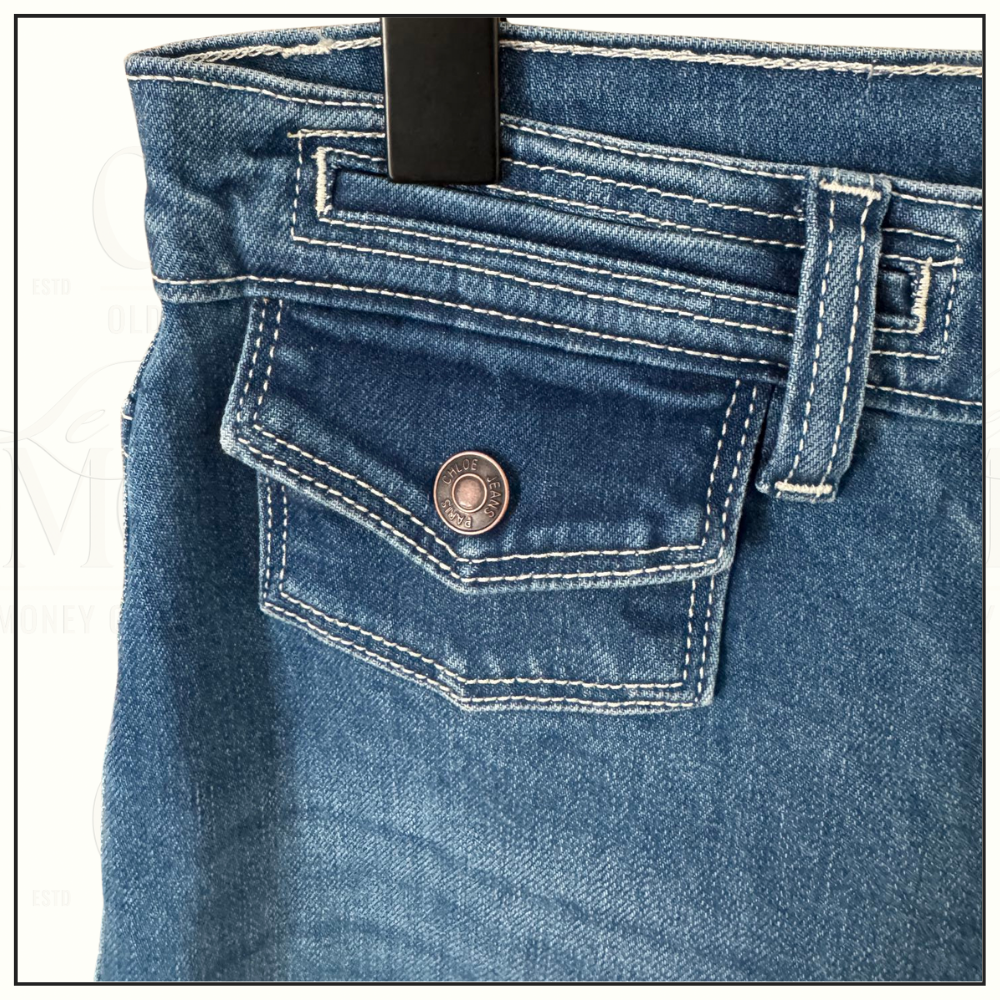 HIGH RISE FLARED LEG DENIM