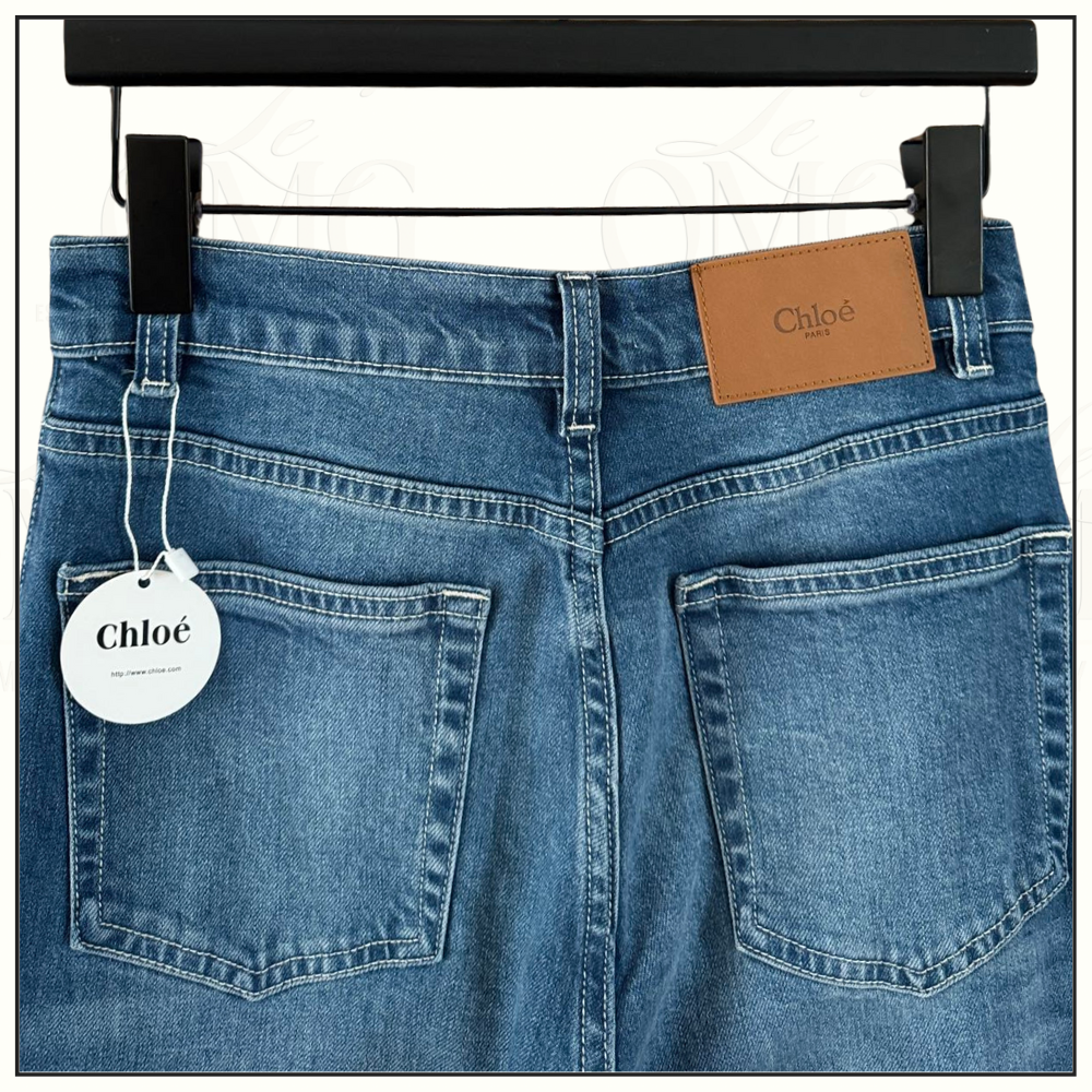 HIGH RISE FLARED LEG DENIM