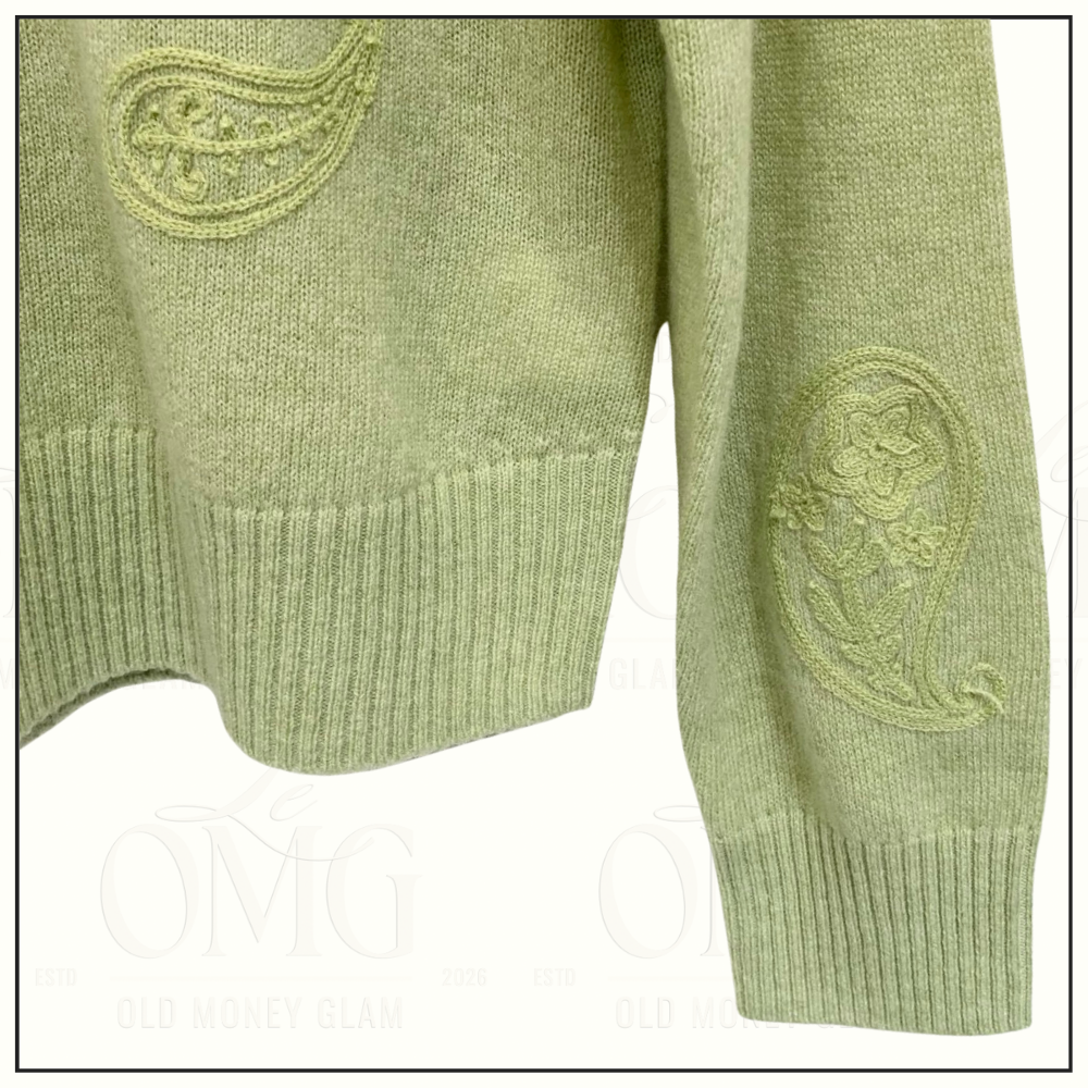 PAISLEY EMBROIDERED SWEATER