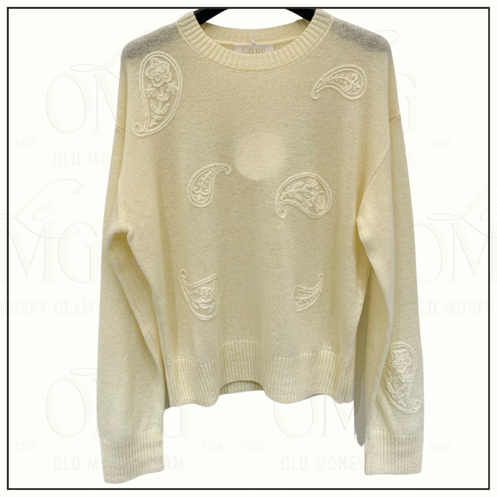 PAISLEY EMBROIDERED SWEATER