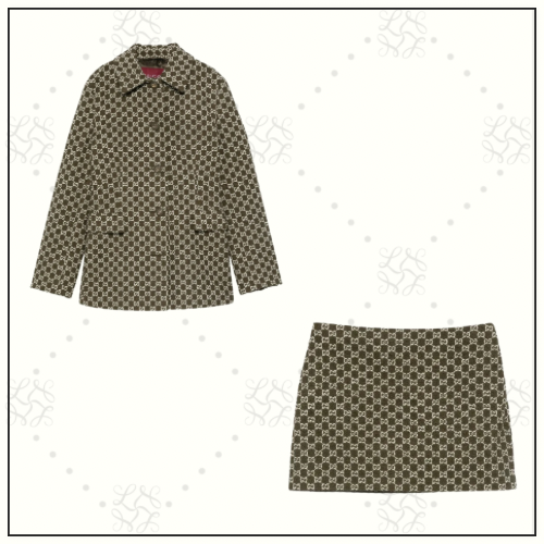 MONOGRAM BOUCLE JACKET & MINI SKIRT