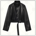 LAMBSKIN SHORT TRENCH