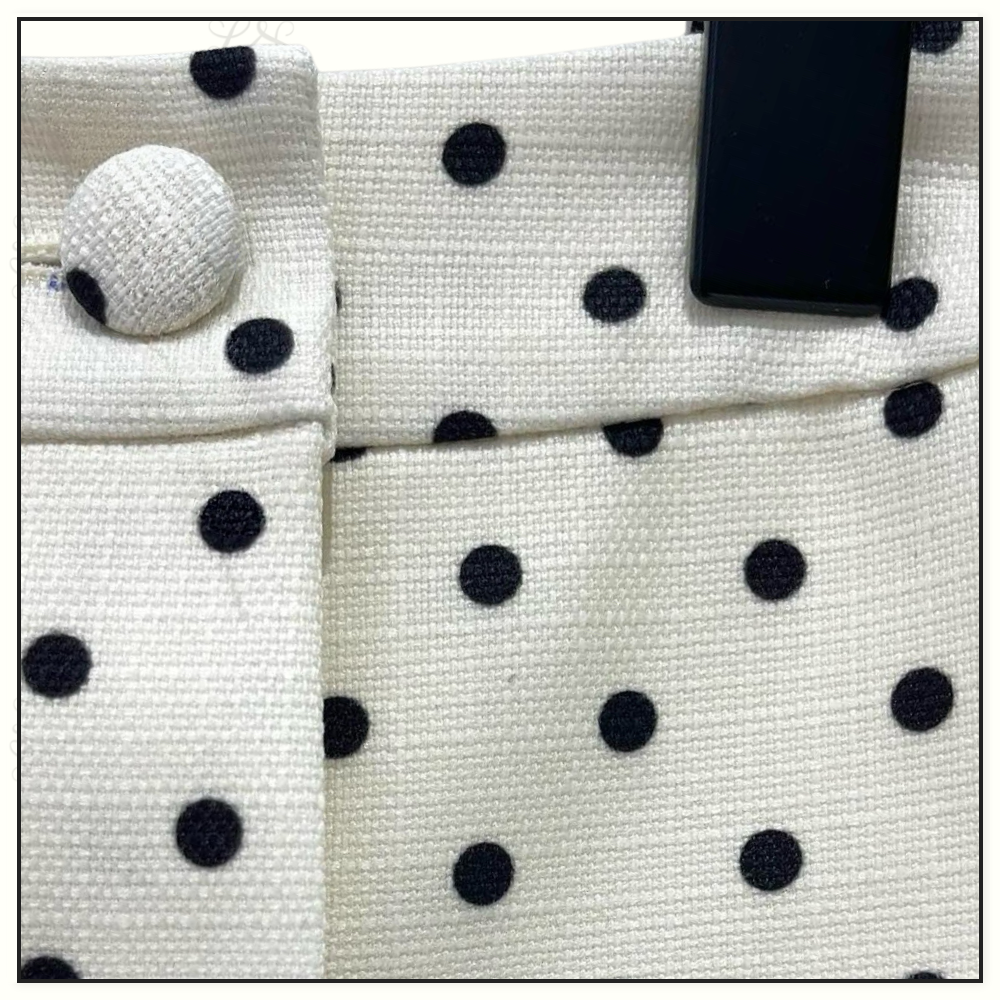 POLKA DOT FRILL WOVEN JACKET & SKIRT