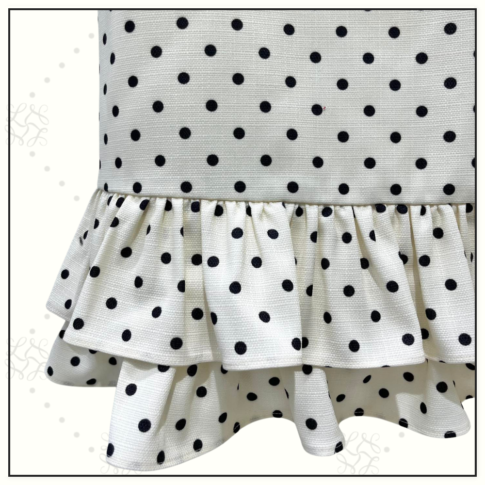 POLKA DOT FRILL WOVEN JACKET & SKIRT