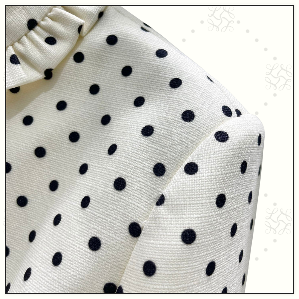 POLKA DOT FRILL WOVEN JACKET & SKIRT