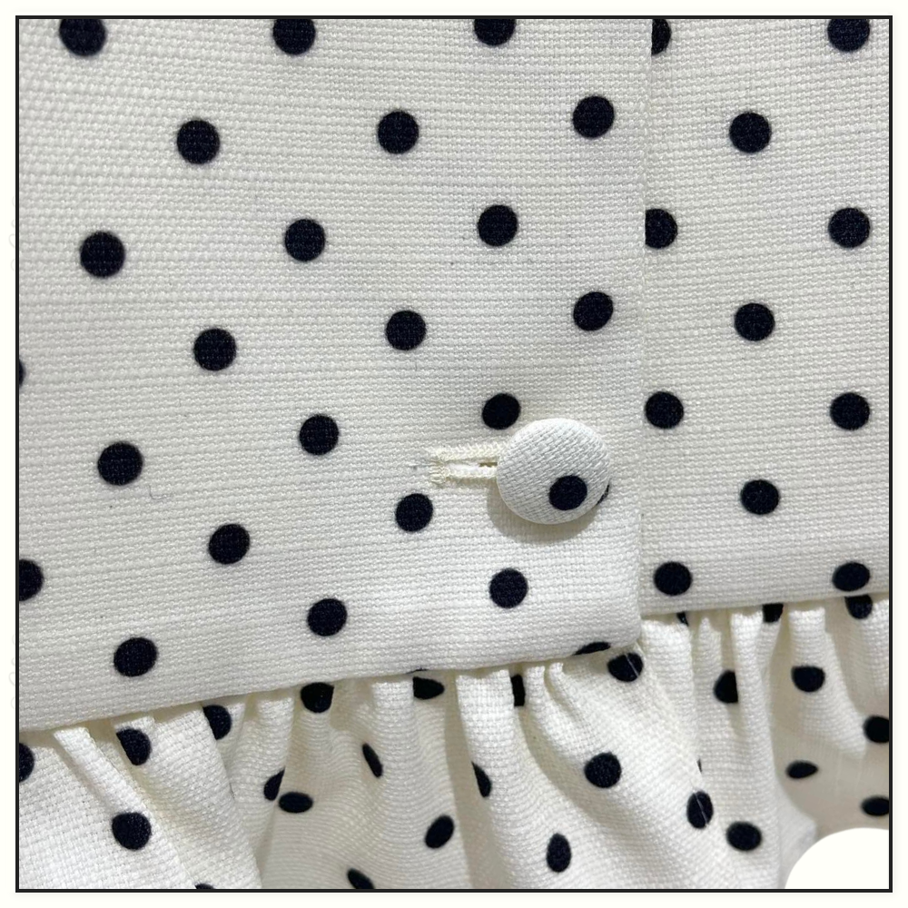 POLKA DOT FRILL WOVEN JACKET & SKIRT