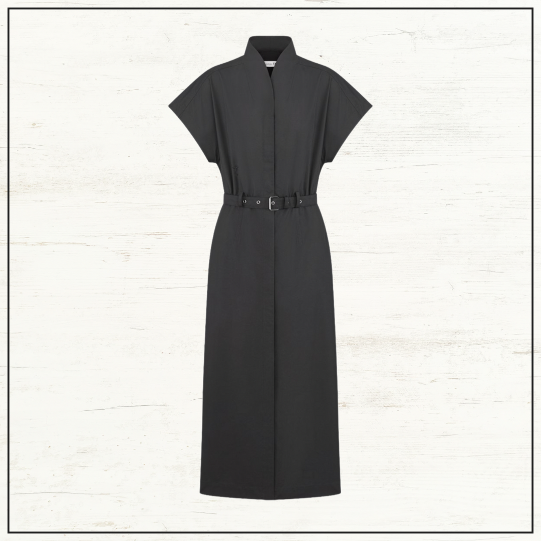 MID LENGTH BELTED MIDI DRESS