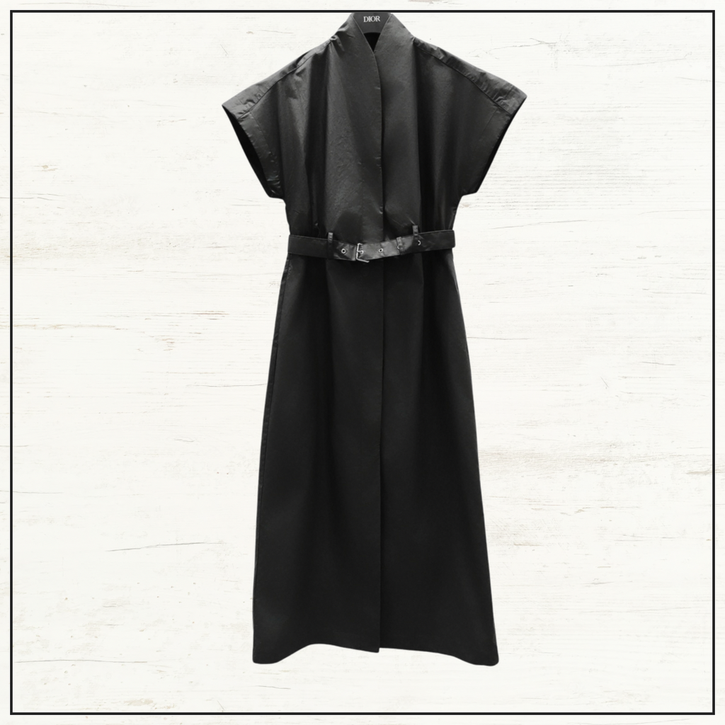 MID LENGTH BELTED MIDI DRESS