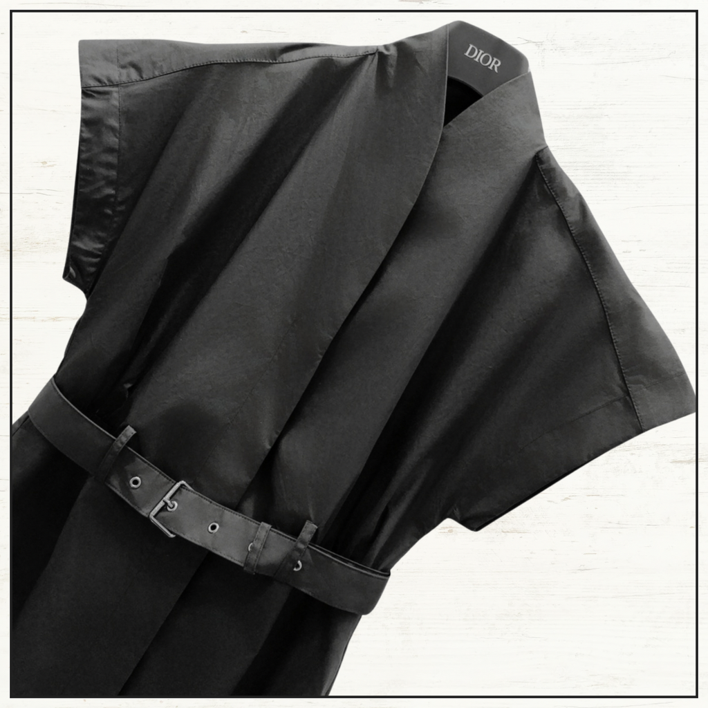 MID LENGTH BELTED MIDI DRESS