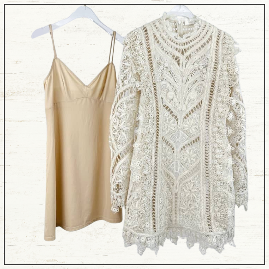 ILLUMINATE CORNELLI CROCHET MINI DRESS