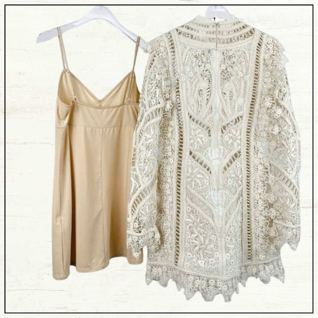 ILLUMINATE CORNELLI CROCHET MINI DRESS