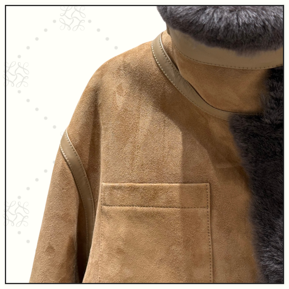 SUEDE SHEARLING JACKET