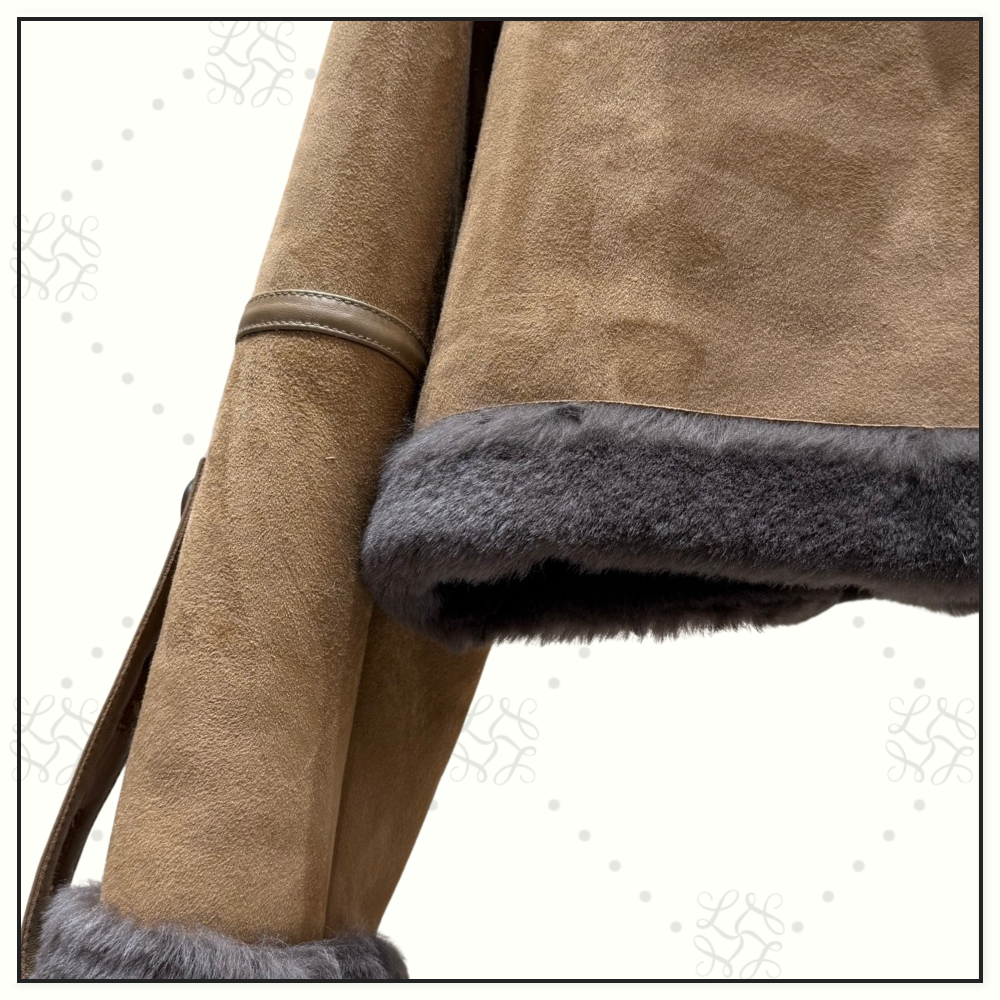 SUEDE SHEARLING JACKET