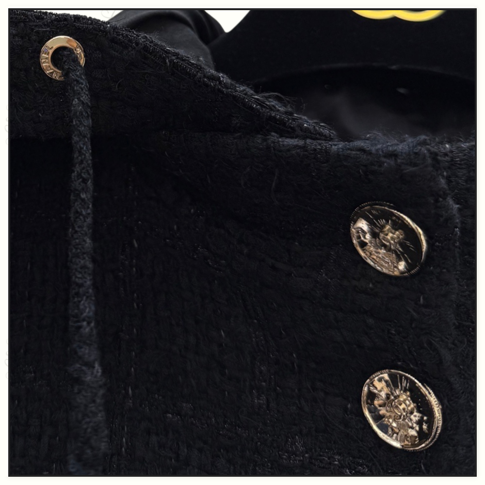 TWEED HOODED DOWN JACKET