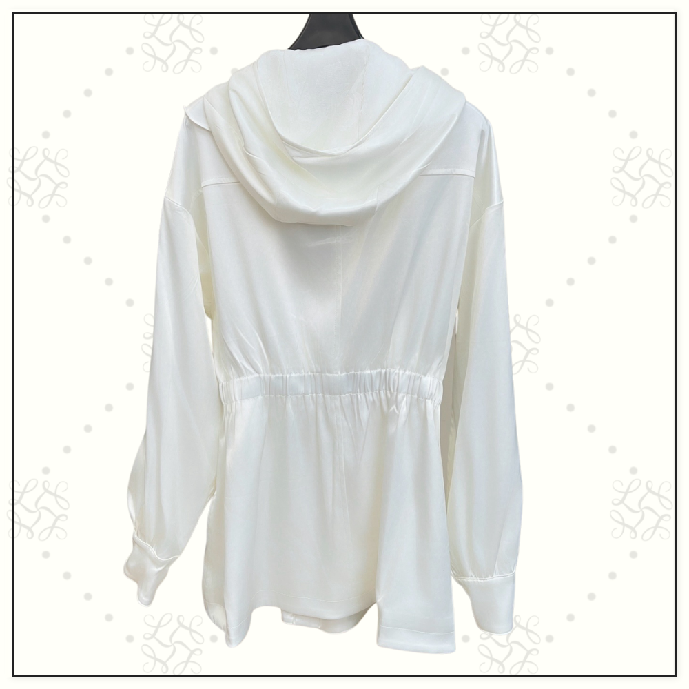 RUFFLE COLLAR HOODED MINI DRESS