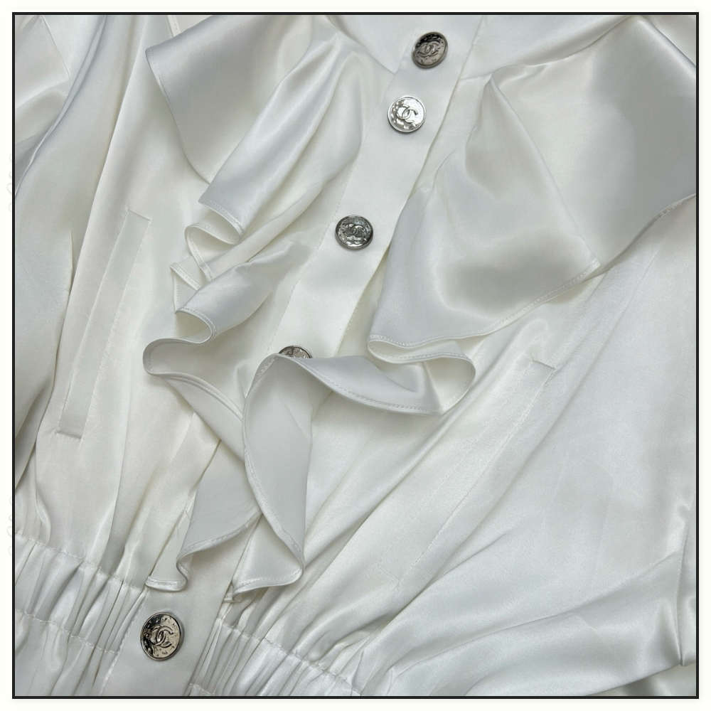 RUFFLE COLLAR HOODED MINI DRESS