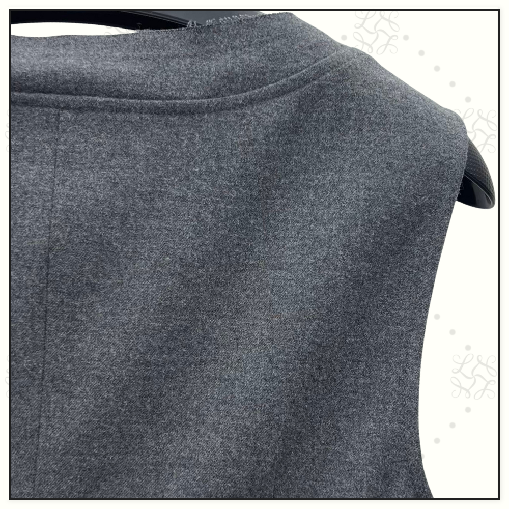 BOW TIE WOOL MINI DRESS