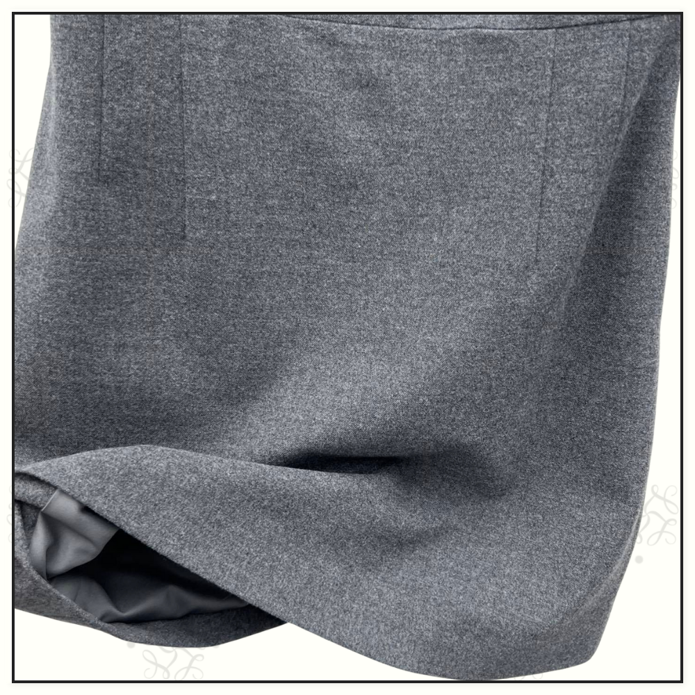 BOW TIE WOOL MINI DRESS