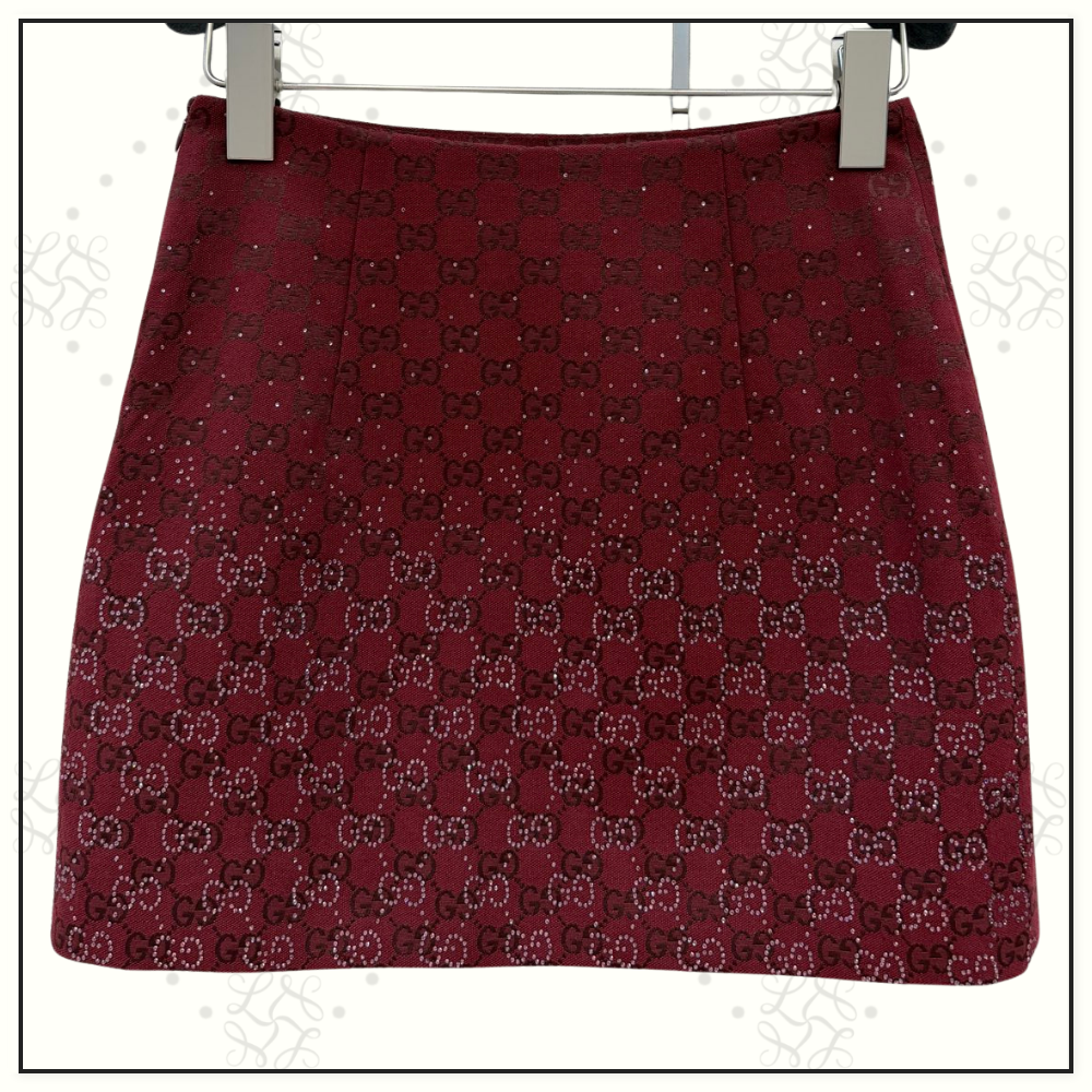 CANVAS CRYSTAL EMBELLISHMENT BLAZER & MINI SKIRT