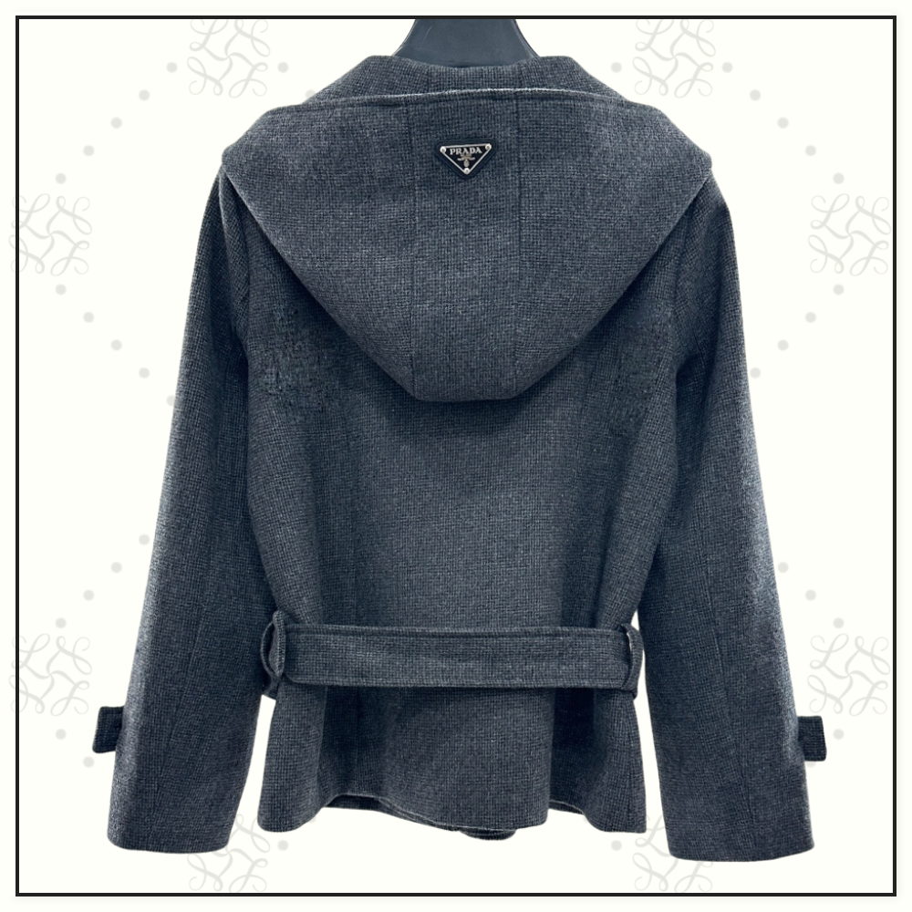 WOOL BLEND SHORT TRENCH COAT