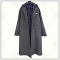 WOOL WITH HOODED INNER LAYER COAT