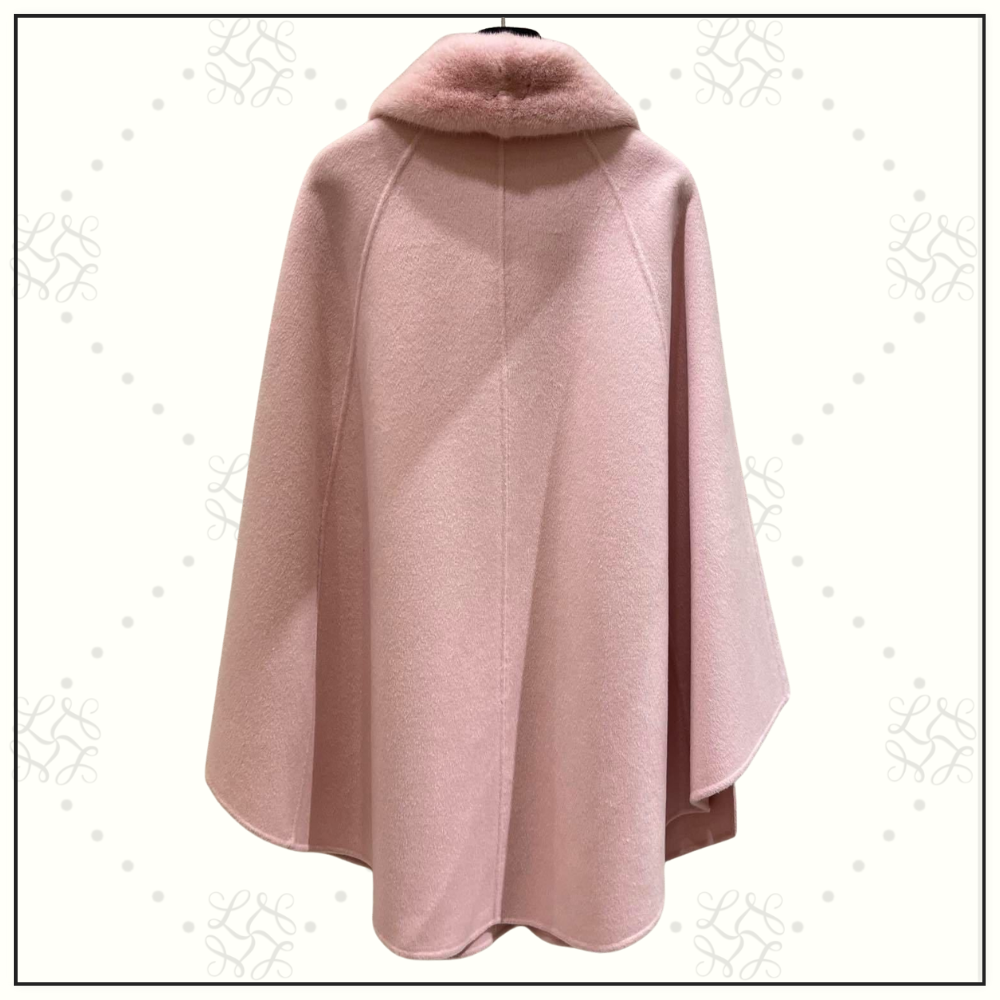 CASHMERE BLEND MINK FUR COLLAR