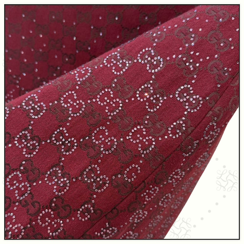 CANVAS CRYSTAL EMBELLISHMENT BLAZER & MINI SKIRT