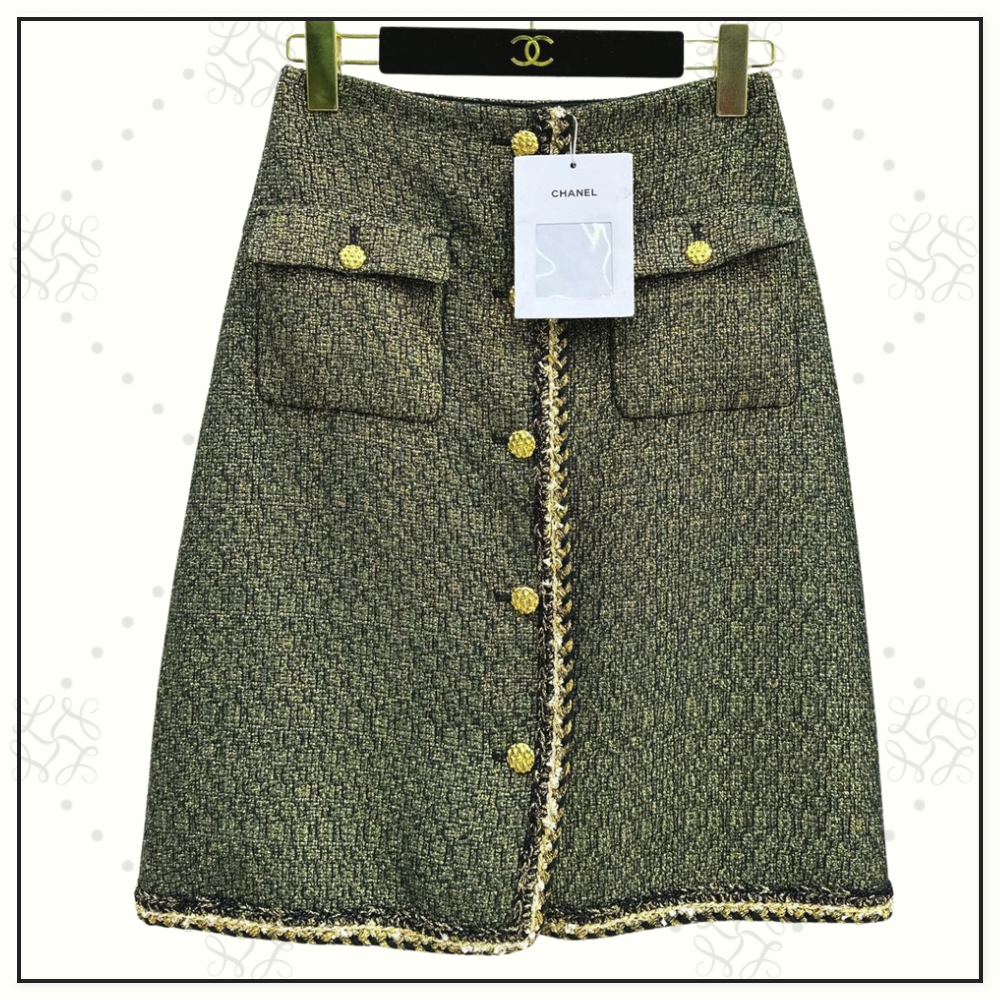 WOOL BLEND TWEED JACKET & SKIRT