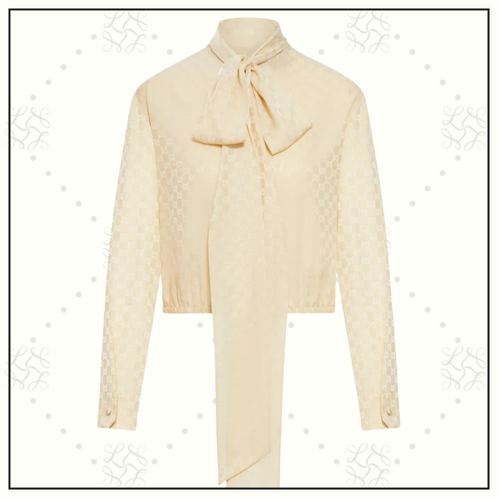 JACQUARD SILK BLOUSE